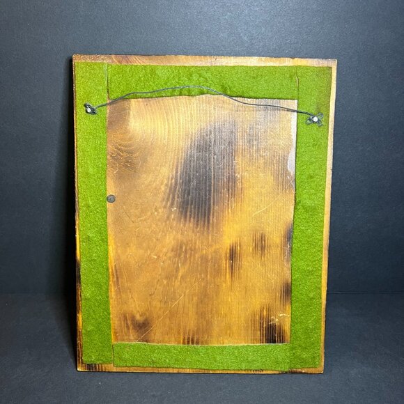 Vintage Unique Hand Tooled Leather Floral & 3D Butterfly Wooden Plaque Wall Art - Picture 6 of 6